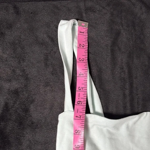 Oh Polly Mint-Green Bodycon Maxi Dress • Lace-Up Bust, Square Neck Sz US 10 - Picture 7 of 11